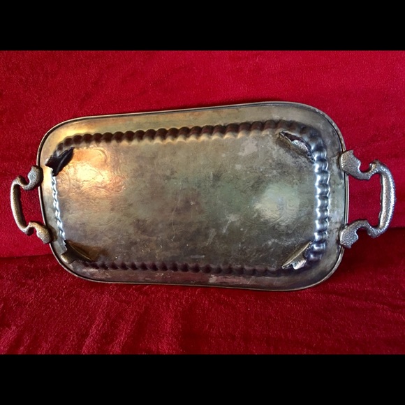 Vtg Silver Footed Swim Trophy Tray Memphis Plated - Picture 10 of 16